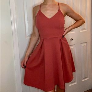 Peach Cocktail Dress